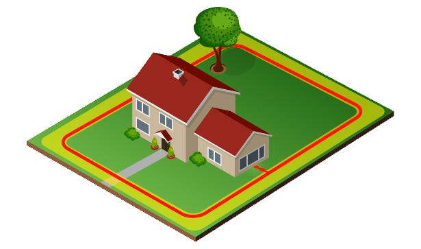 Edge-to-edge small yards layout